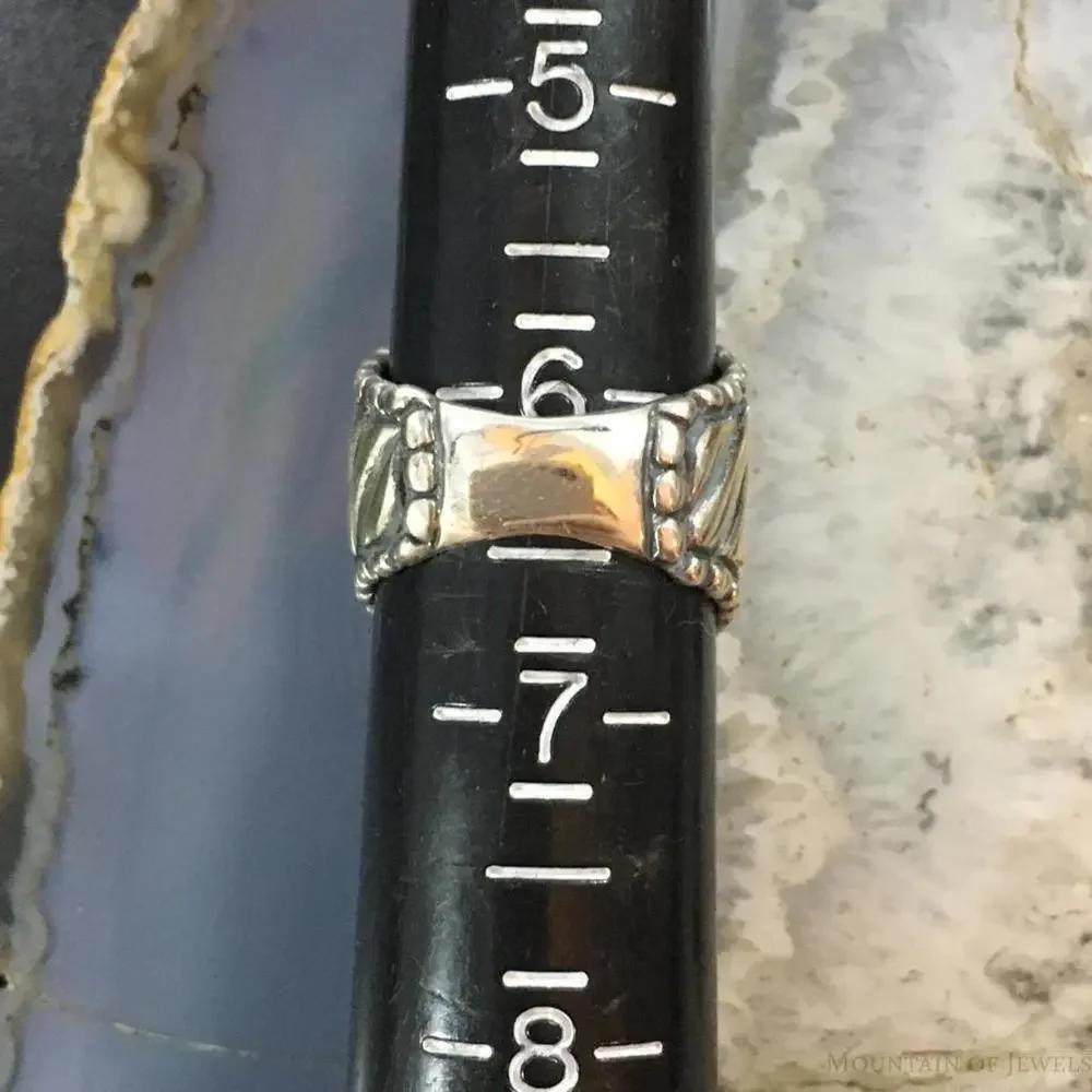 Carolyn Pollack Vintage Sterling Oval Rhodonite Decorated Unisex Shield Ring